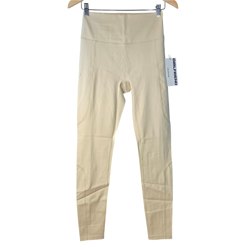 Girlfriend Collective High Rise Compressive Leggings Oatmeal Beige 4112-OVC-MD M